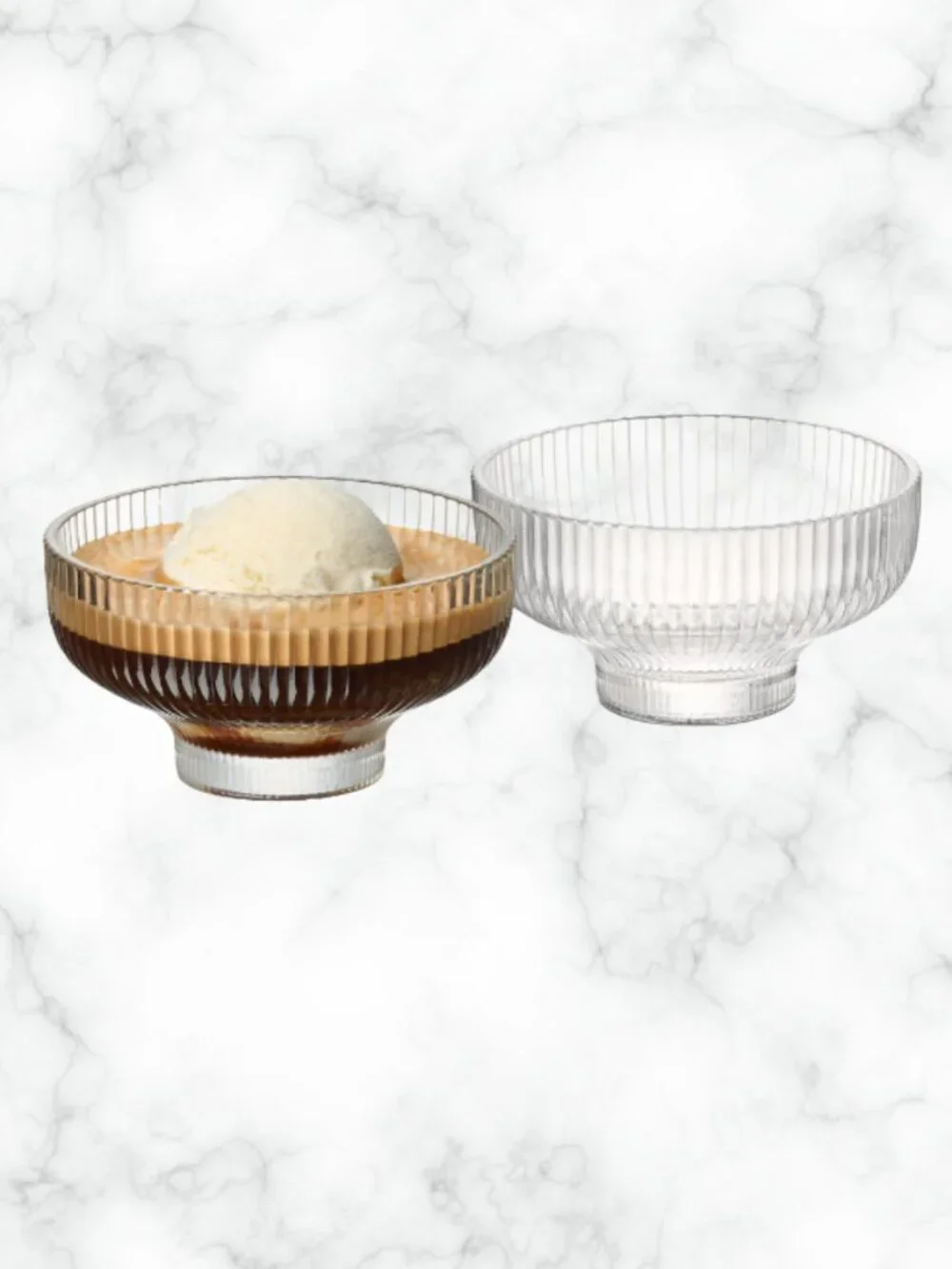 NIB Nespresso Affogato Bowl Set of 2 Glass